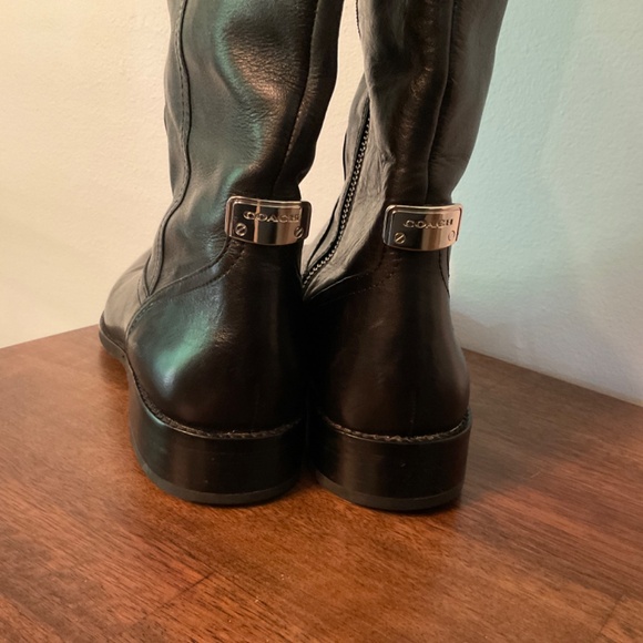 Coach black leather riding boots - Picture 6 of 6